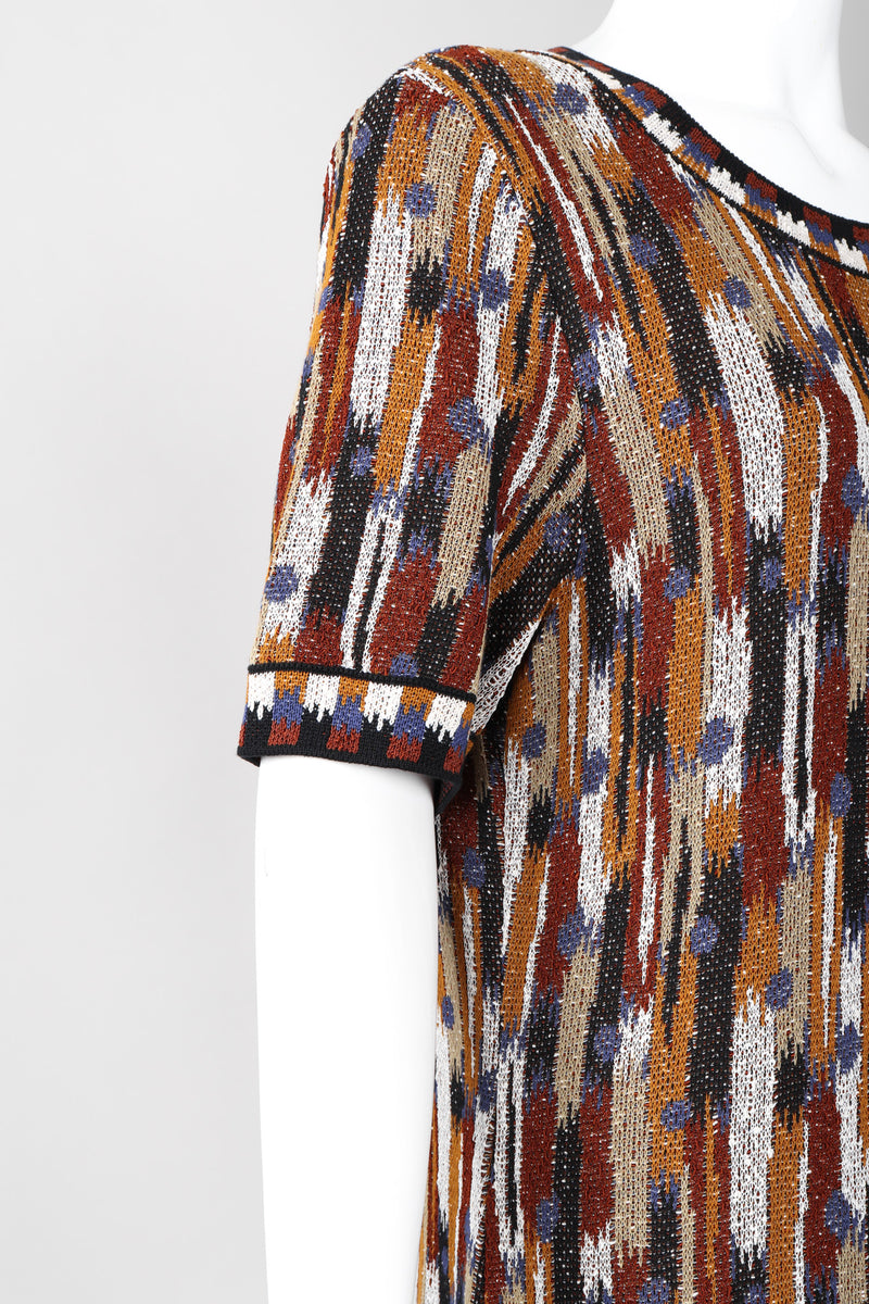 Recess Los Angeles Vintage Missoni Ikat Knit Midi Sweater Dress