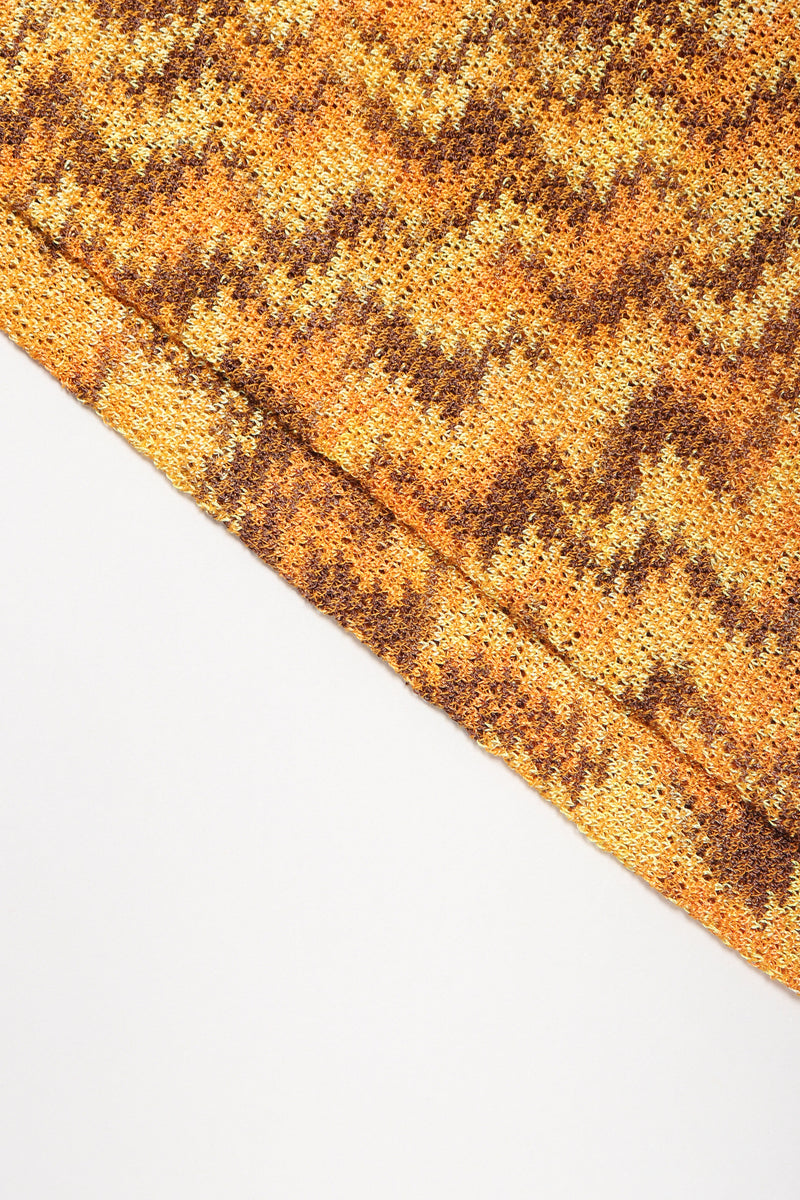 Recess Designer Consignment Vintage Missoni Golden Wavy Stripe Fiamma Knit Skirt Los Angeles Resale
