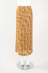 Recess Designer Consignment Vintage Missoni Golden Wavy Stripe Fiamma Knit Skirt Los Angeles Resale