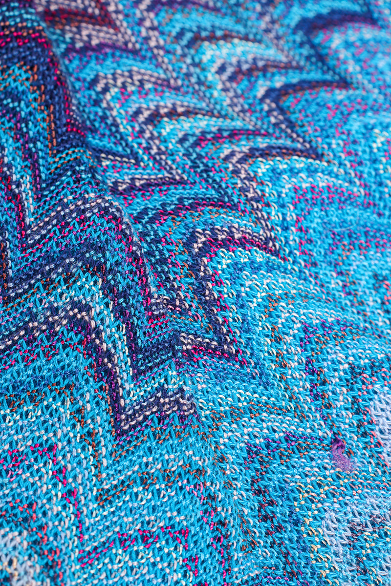 Vintage Missoni Ombre Chevron Fiamma Knit Triangle Dress fabric detail @ Recess LA
