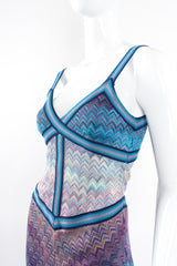 Vintage Missoni Ombre Chevron Fiamma Knit Triangle Dress on Mannequin bust @ Recess LA