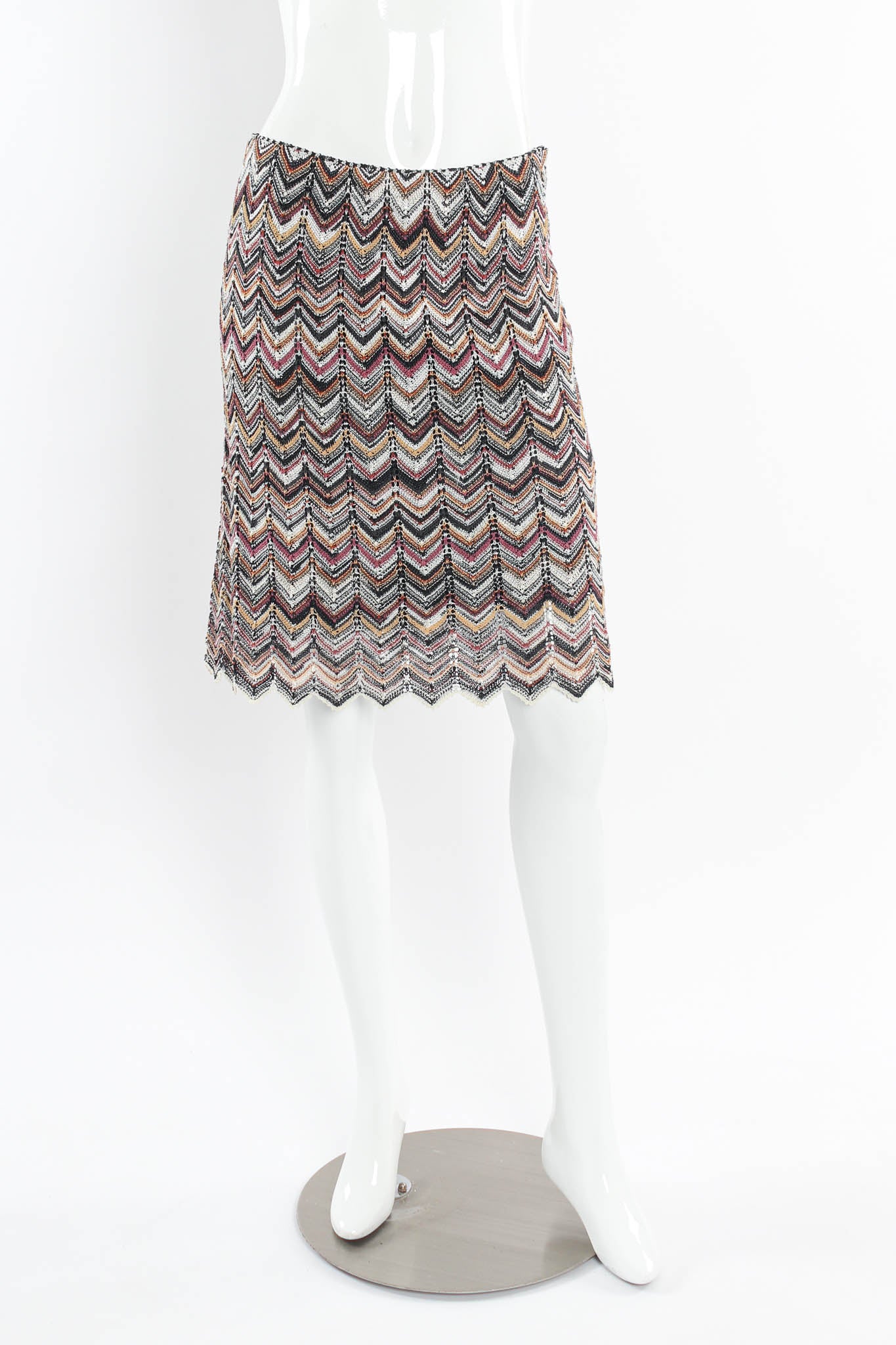 Vintage Missoni Chevron Stripe Top, & Skirt (4 Piece Set) mannequin front skirt @ Recess LA