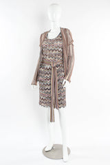 Vintage Missoni Chevron Stripe Top, & Skirt (4 Piece Set) mannequin front angle @ Recess LA