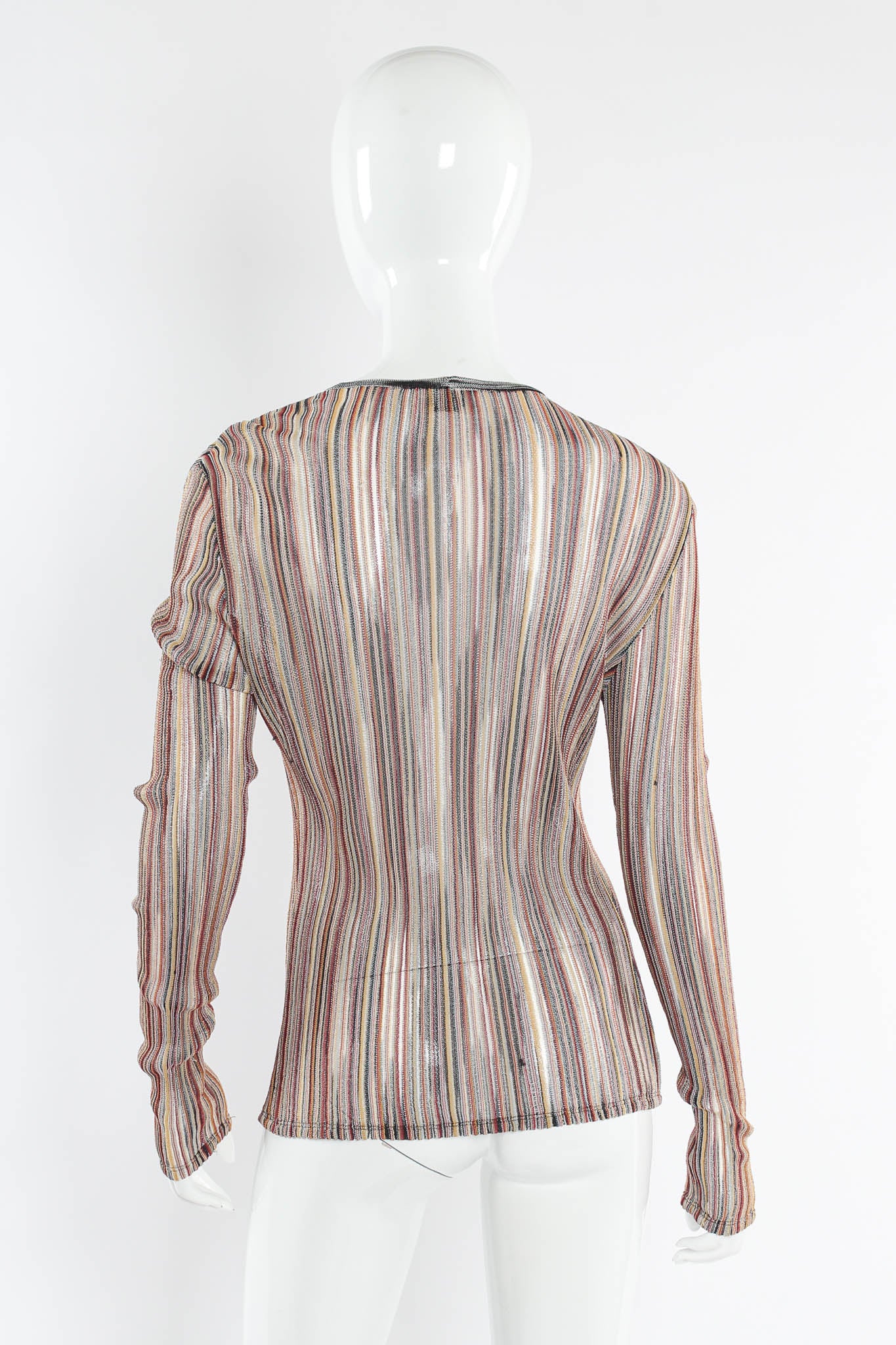Vintage Missoni Chevron Stripe Top, & Skirt (4 Piece Set) mannequin back top @ Recess LA