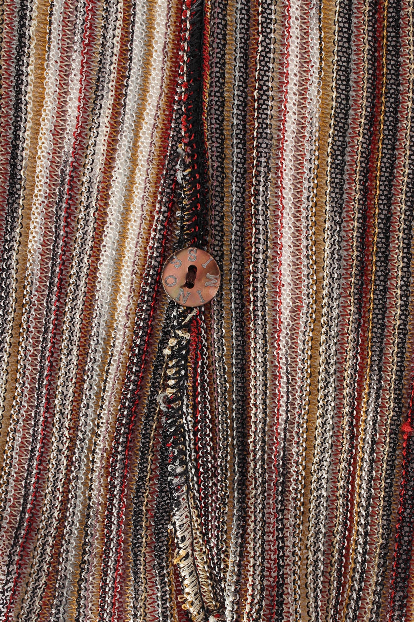 Vintage Missoni Chevron Stripe Top, & Skirt (4 Piece Set) signed button @ Recess LA