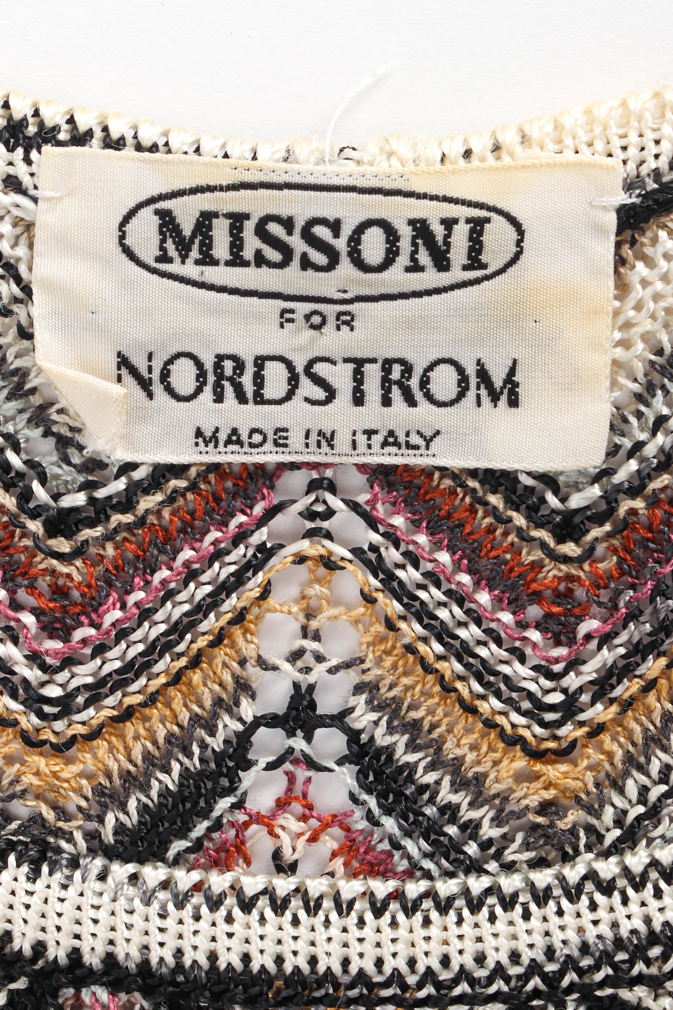 Vintage Missoni Chevron Stripe Top, & Skirt (4 Piece Set) tag @ Recess LA