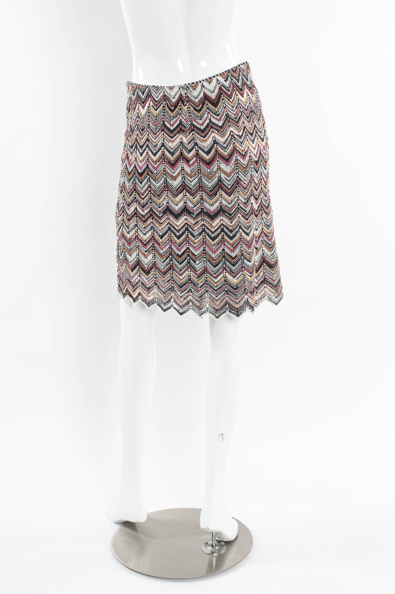 Vintage Missoni Chevron Stripe Top, & Skirt (4 Piece Set) mannequin back skirt@ Recess LA