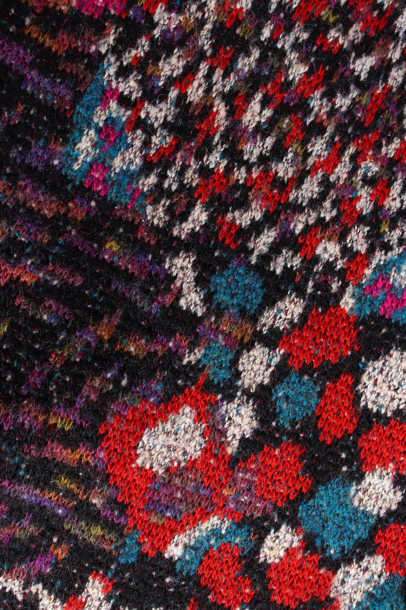 Vintage Missoni Abstract Geo Art Wool Cardigan knit print @ Recess LA