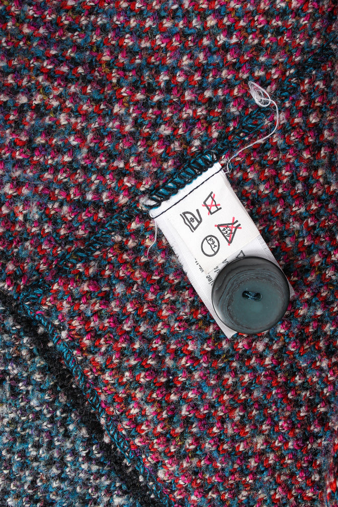 Vintage Missoni Abstract Geo Art Wool Cardigan extra button @ Recess LA