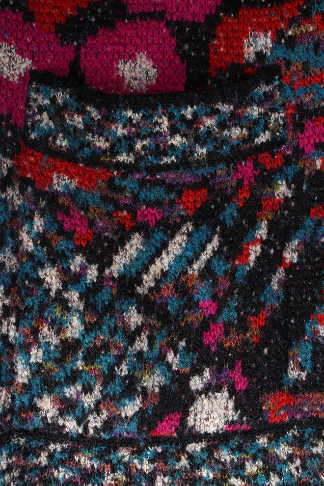 Vintage Missoni Abstract Geo Art Wool Cardigan pocket @ Recess LA