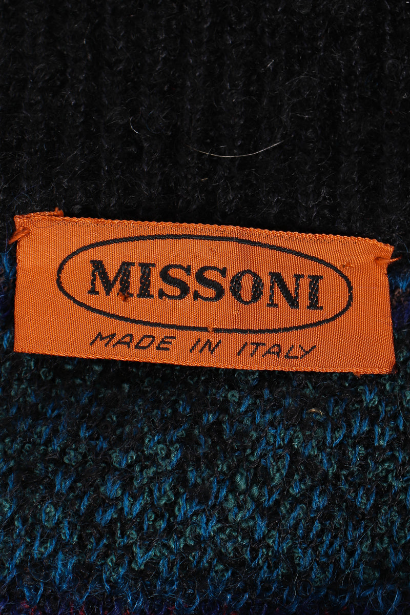 Vintage Missoni Sawtooth Stripe Bateau Sweater label at Recess Los Angeles