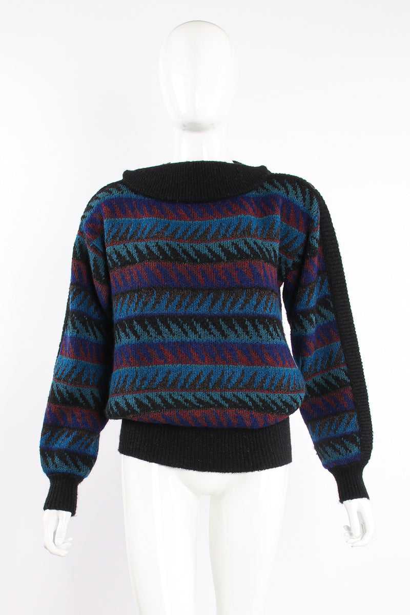 Vintage Missoni Sawtooth Stripe Bateau Sweater on Mannequin front at Recess Los Angeles
