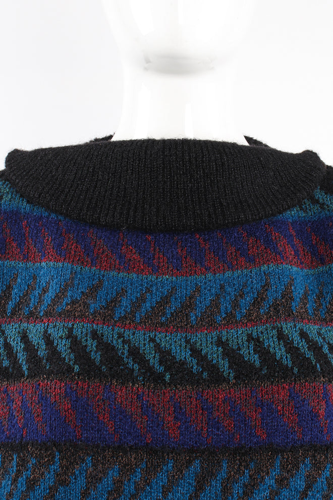 Vintage Missoni Sawtooth Stripe Bateau Sweater on Mannequin neck line at Recess Los Angeles