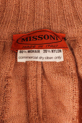 Vintage Missoni Checkered Mohair Sweater & Infinity Scarf Set label @ Recess LA