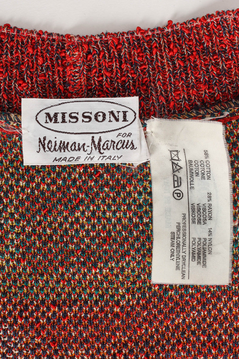 Vintage Missoni Musical Notes Print Knit Vest tags @ Recess LA