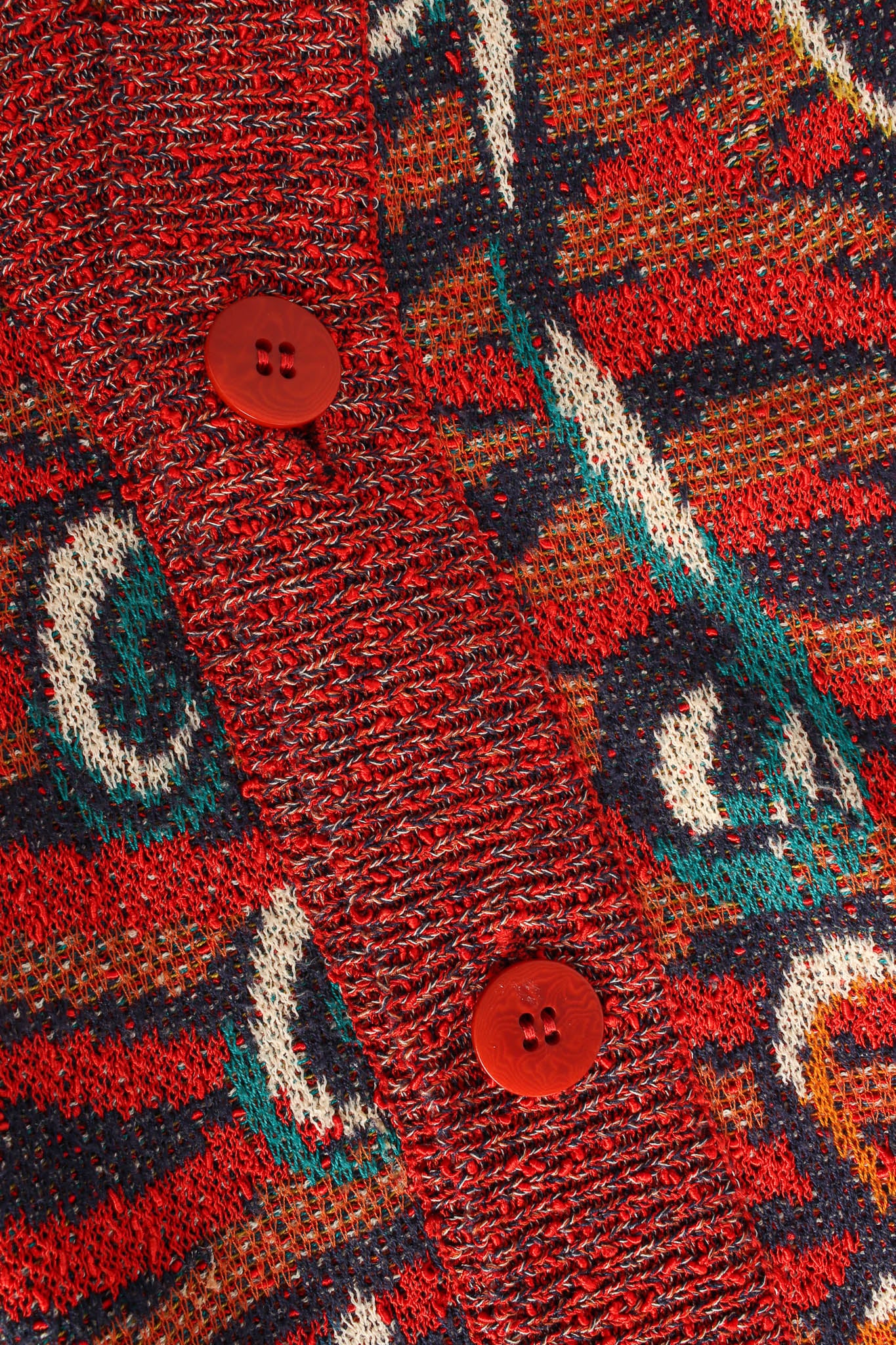 Vintage Missoni Musical Notes Print Knit Vest buttons @ Recess LA