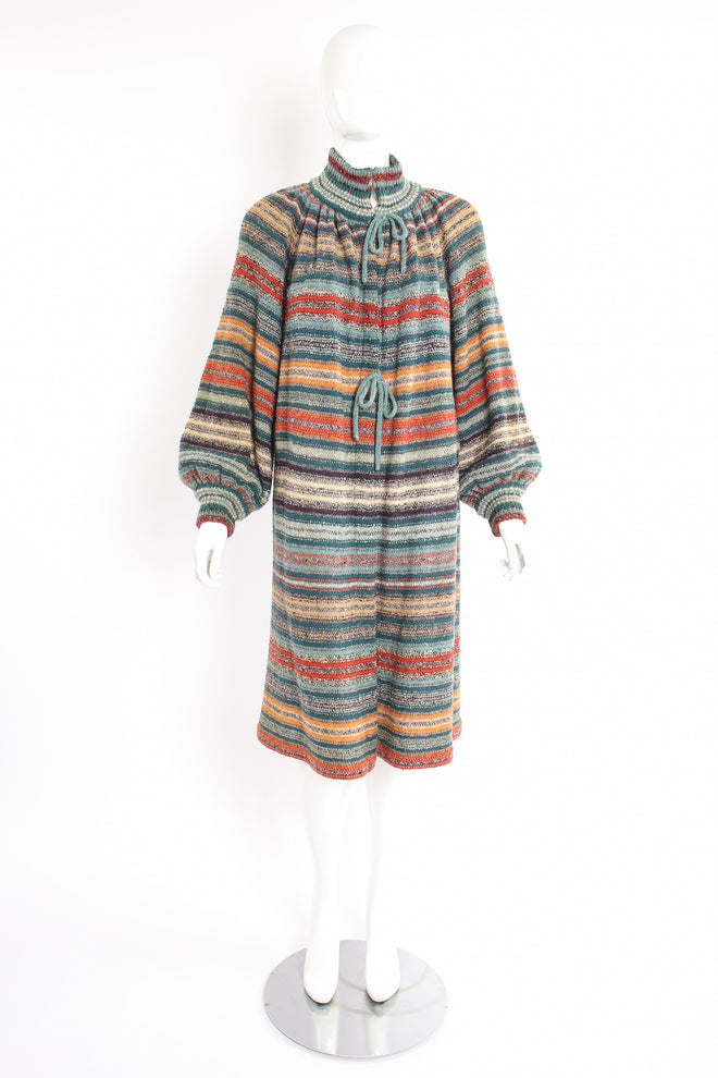 Vintage Missoni Balloon Sleeve Sweater Duster on Mannequin front at Recess Los Angeles