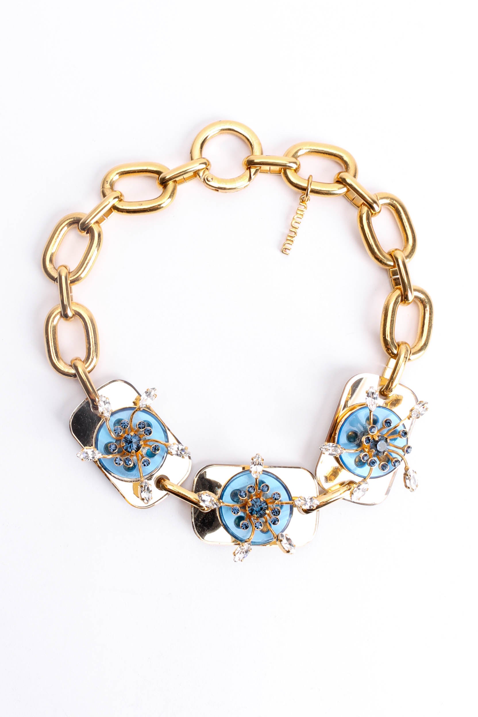 Vintage Miu Miu Jeweled Floral Blossom Necklace @ Recess LA