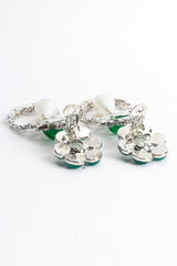 Vintage Moan Floral Crystal Pearl Earrings open bacl @ Recess LA