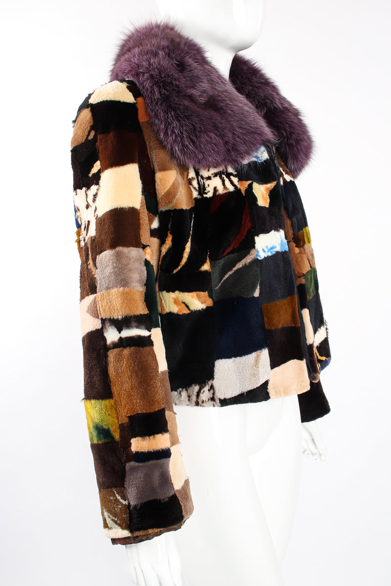 Faux Shearling Patchwork Jacket