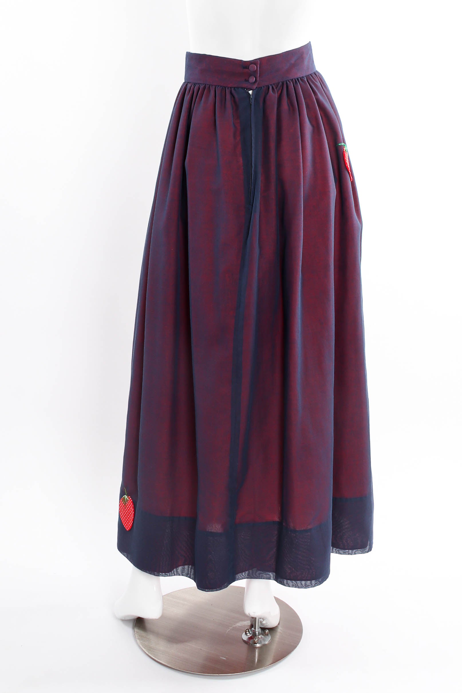 Vintage Mole for I.Magnin Strawberry Patch Skirt mannequin back @ Recess LA