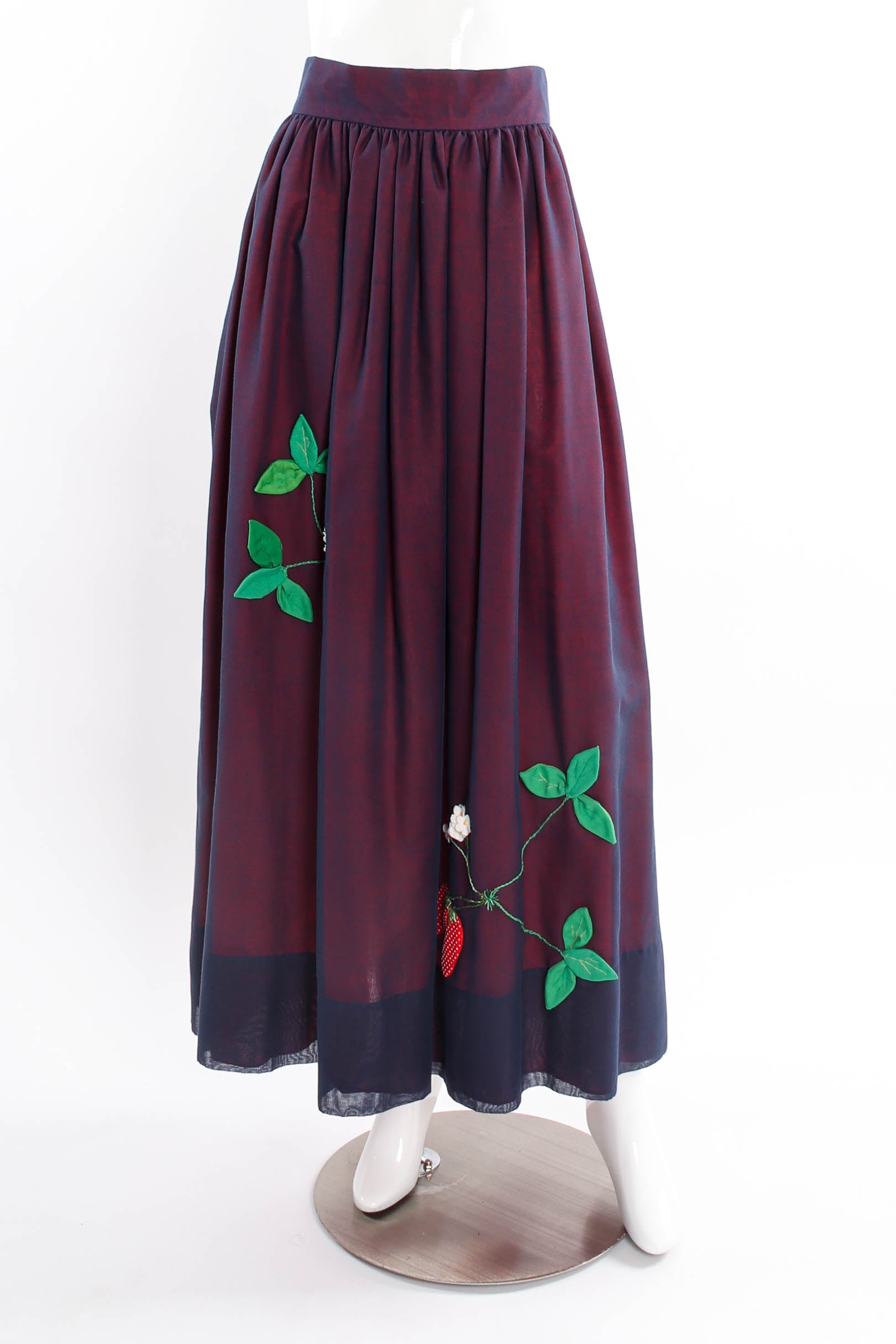 Vintage Mole for I.Magnin Strawberry Patch Skirt mannequin front @ Recess LA