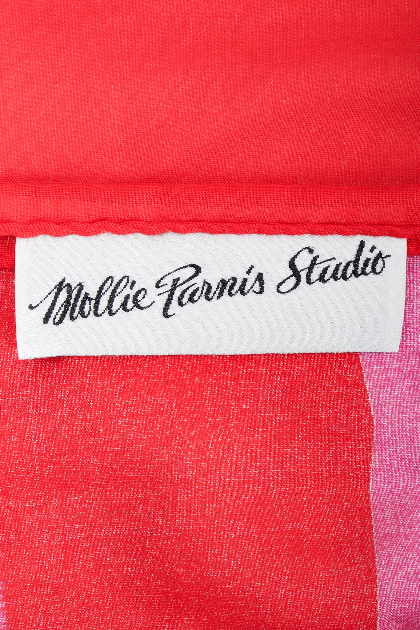 Vintage Mollie Parnis Tropical Fish Print Dress label at Recess Los Angeles