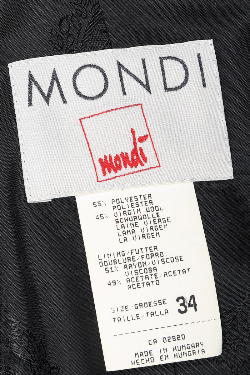 Recess Los Angeles Vintage Mondi Mod Military Band Jacket