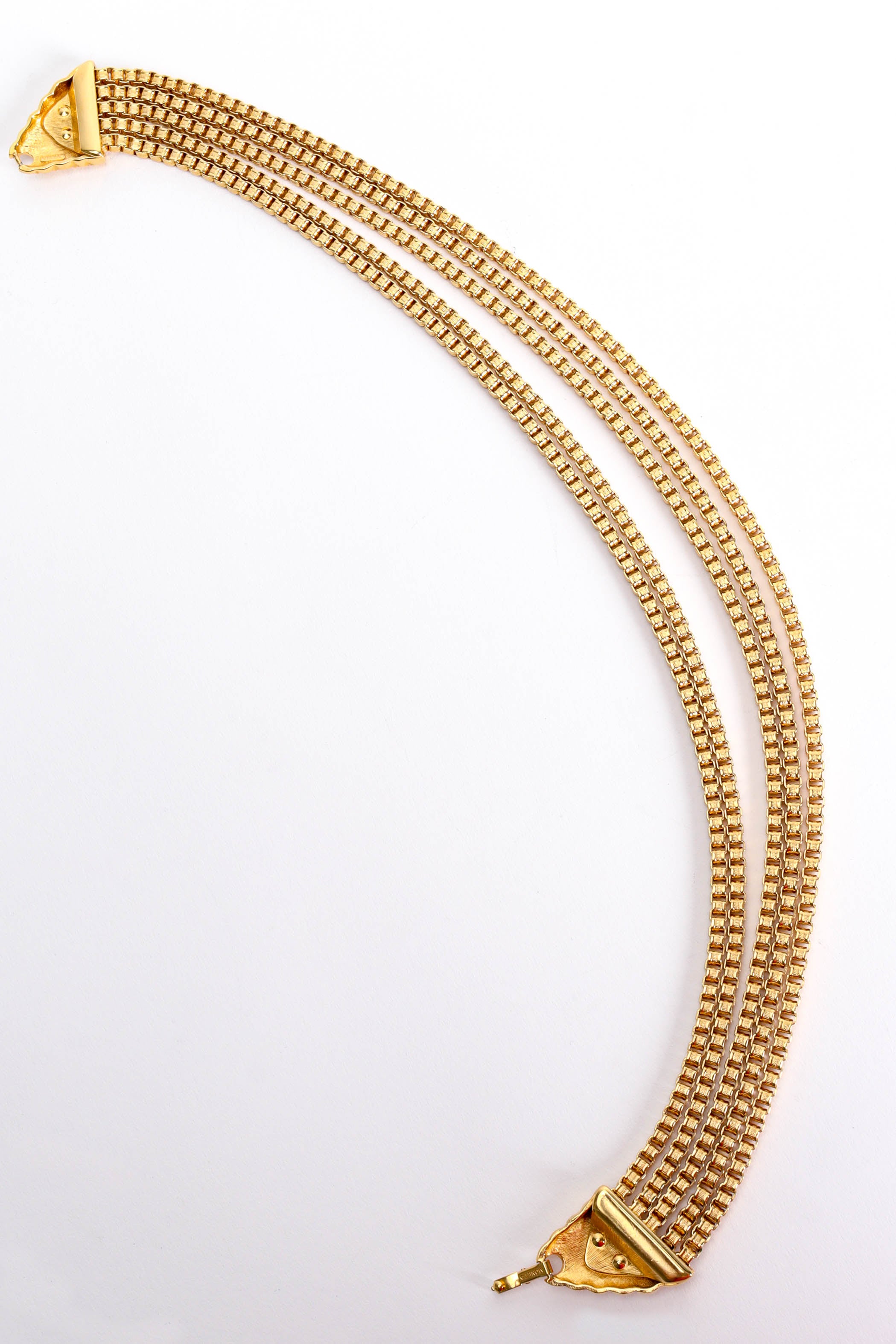 Vintage Monet Scalloped Wing Necklace chain length detail @ Recess LA