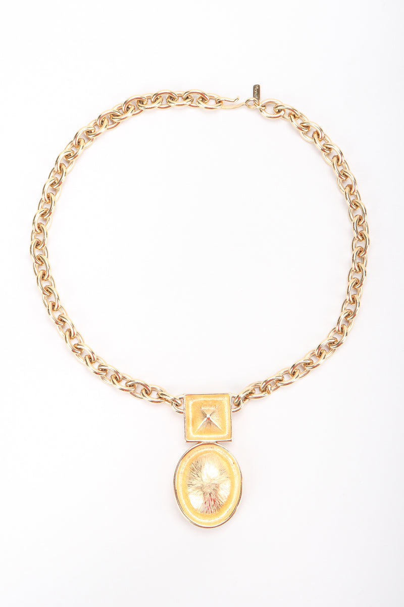 Recess Designer Consignment Vintage Monet Gemstone Chain Pendant Costume Jewelry Los Angeles Resale