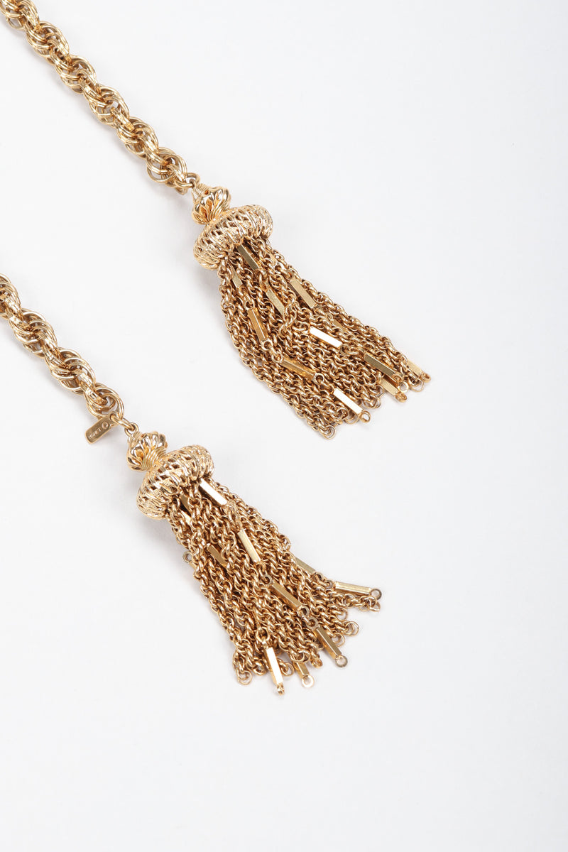 Recess Los Angeles Vintage Monet Gold Tassel Wrap Necklace Belt II