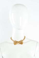 Vintage Monet Bow Tie Choker Necklace on mannequin @ Recess Los Angeles