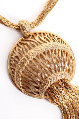 Vintage Monet Golden Jellyfish Tassel Pendant detail at Recess Los Angeles