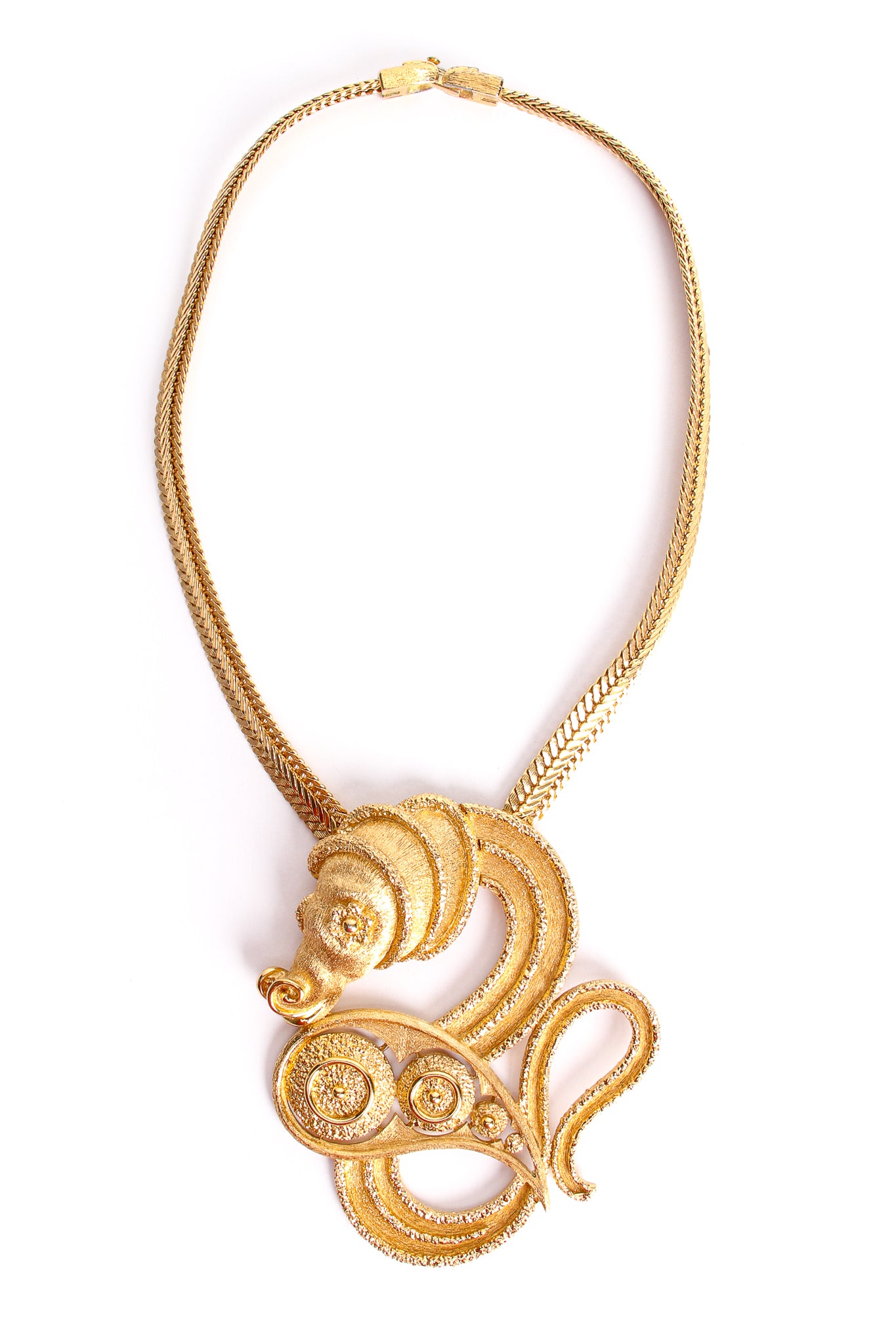 Vintage Monet Mythic Seahorse Collar Necklace at Recess Los Angeles