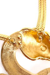 Vintage Monet Mythic Seahorse Collar Necklace backside connector at Recess Los Angeles