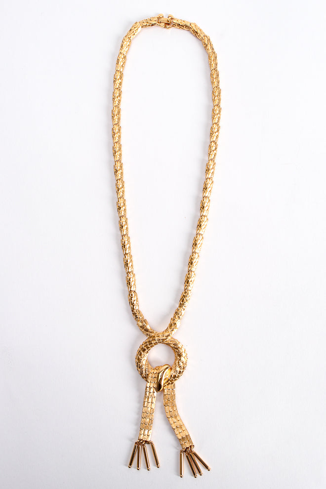 Vintage Monet Dragon Scale Knot Tassel Necklace at Recess Los Angeles