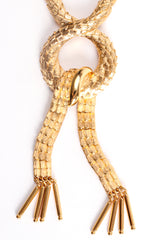 Vintage Monet Dragon Scale Knot Tassel Necklace tassel at Recess Los Angeles