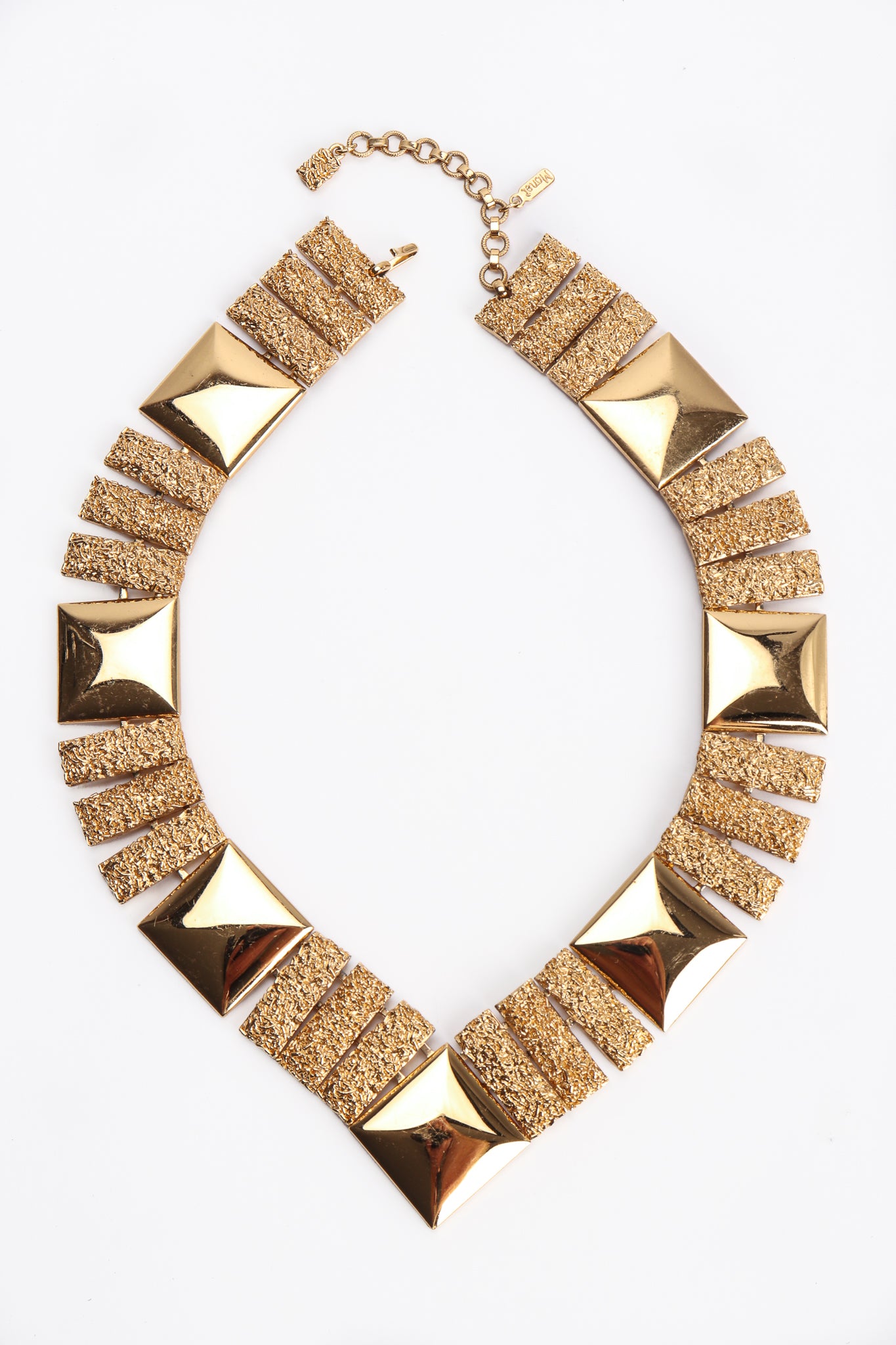 Vintage Monet Textured Pointed Collar Necklace at Recess Los Angeles