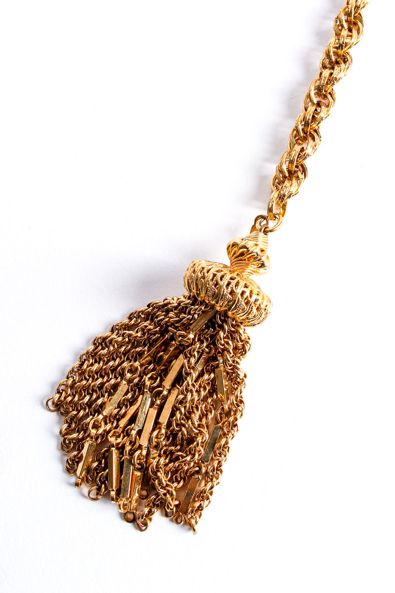Vintage Monet Tassel Wrap Lariat Necklace tassel at Recess Los Angeles