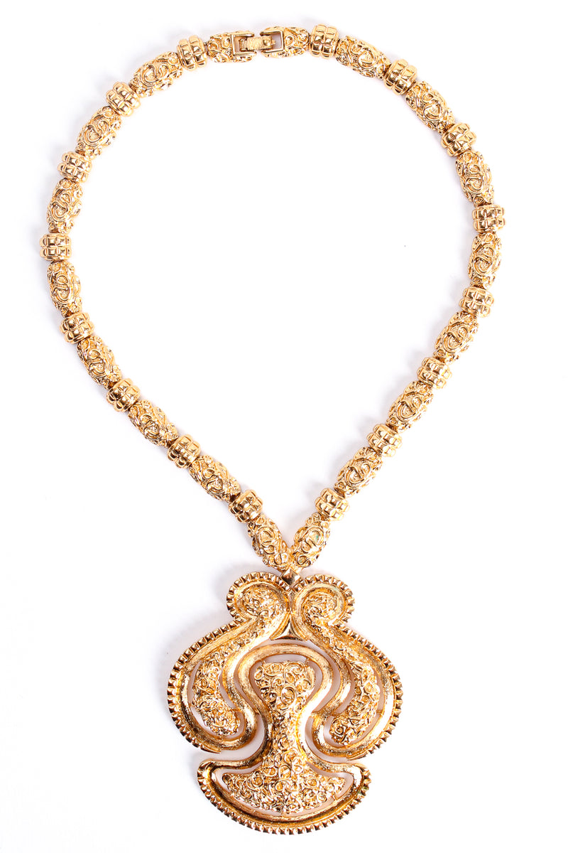 Vintage Monet Textured Paisley Door Knocker Pendant at Recess Los Angeles