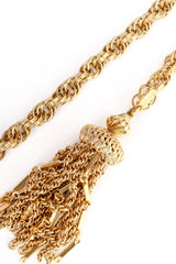 Vintage Monet Metal Twist Tassel Wrap Lariat bell/chain @ Recess Los Angeles