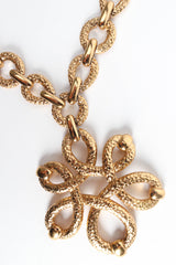 Vintage Monet Floral Knot Pendant Necklace pendant close @ Recess Los Angeles