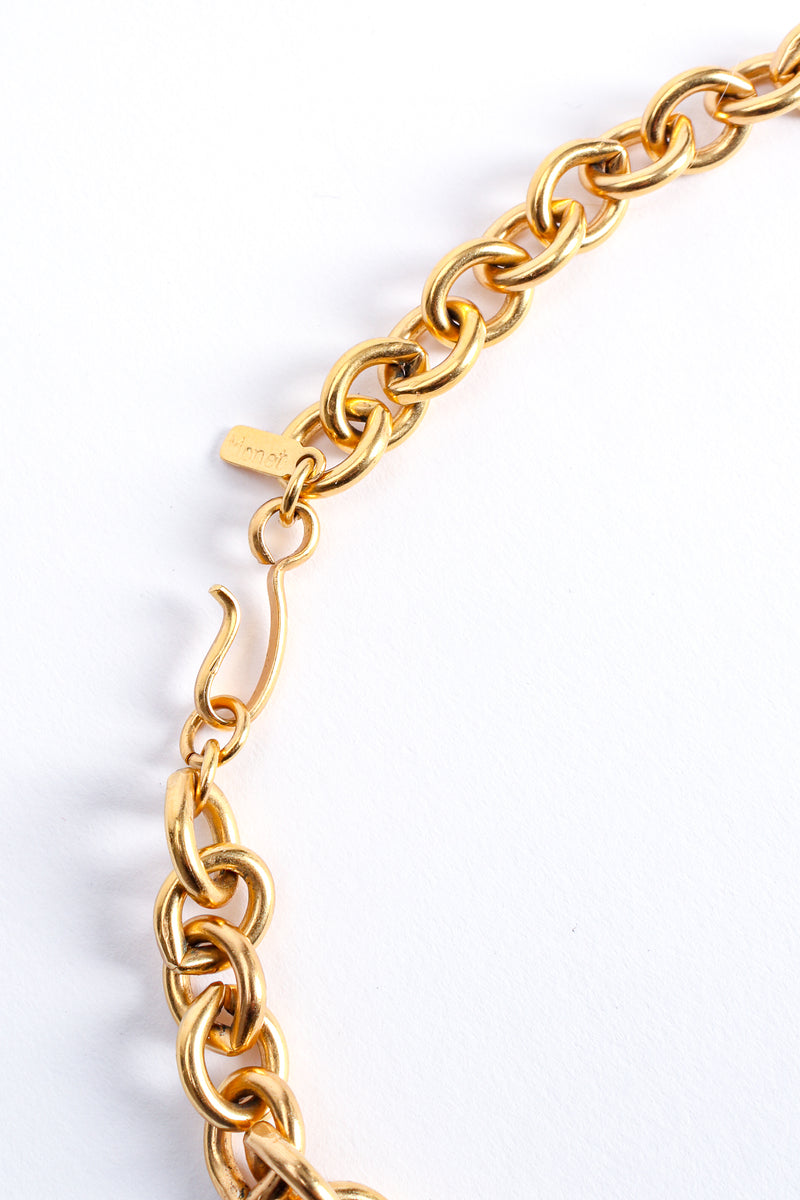 Vintage Monet Matte Coin Collar Necklace hook at Recess Los Angeles