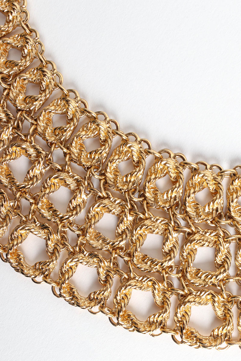 Vintage Monet Triple Row Rope Twist Bib Necklace links @ Recess LA