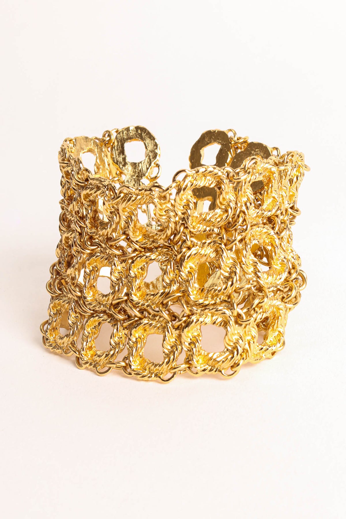Vintage Monet Triple Row Rope Twist Link Bracelet – Recess