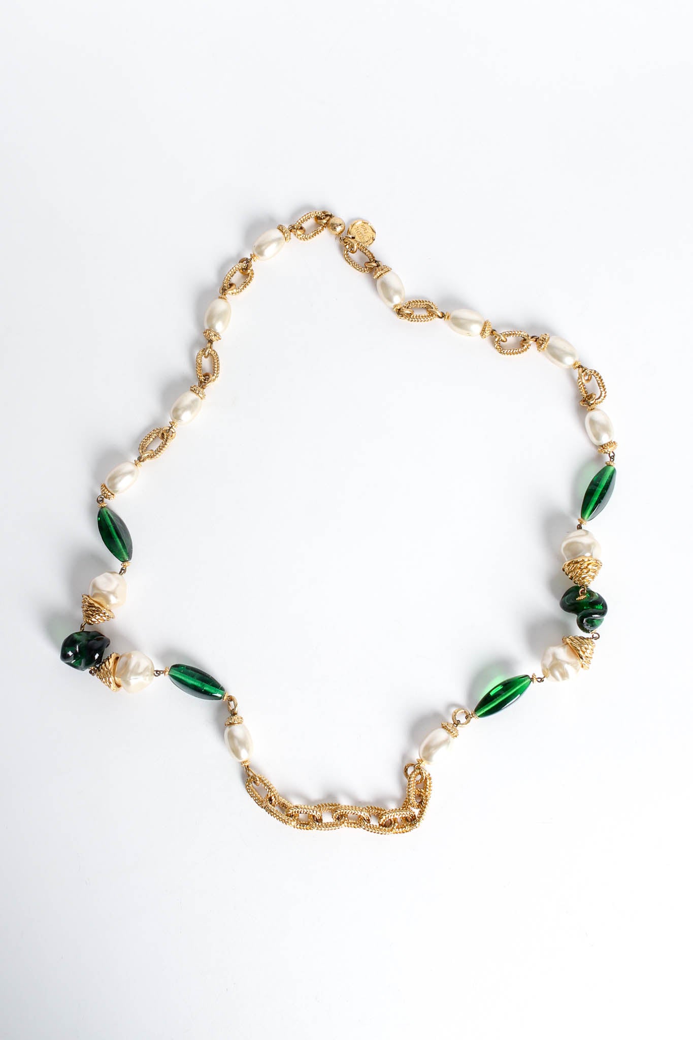 Vintage Monette of Paris Baroque Pearl & Glass Bead Necklace art flat @ Recess LA