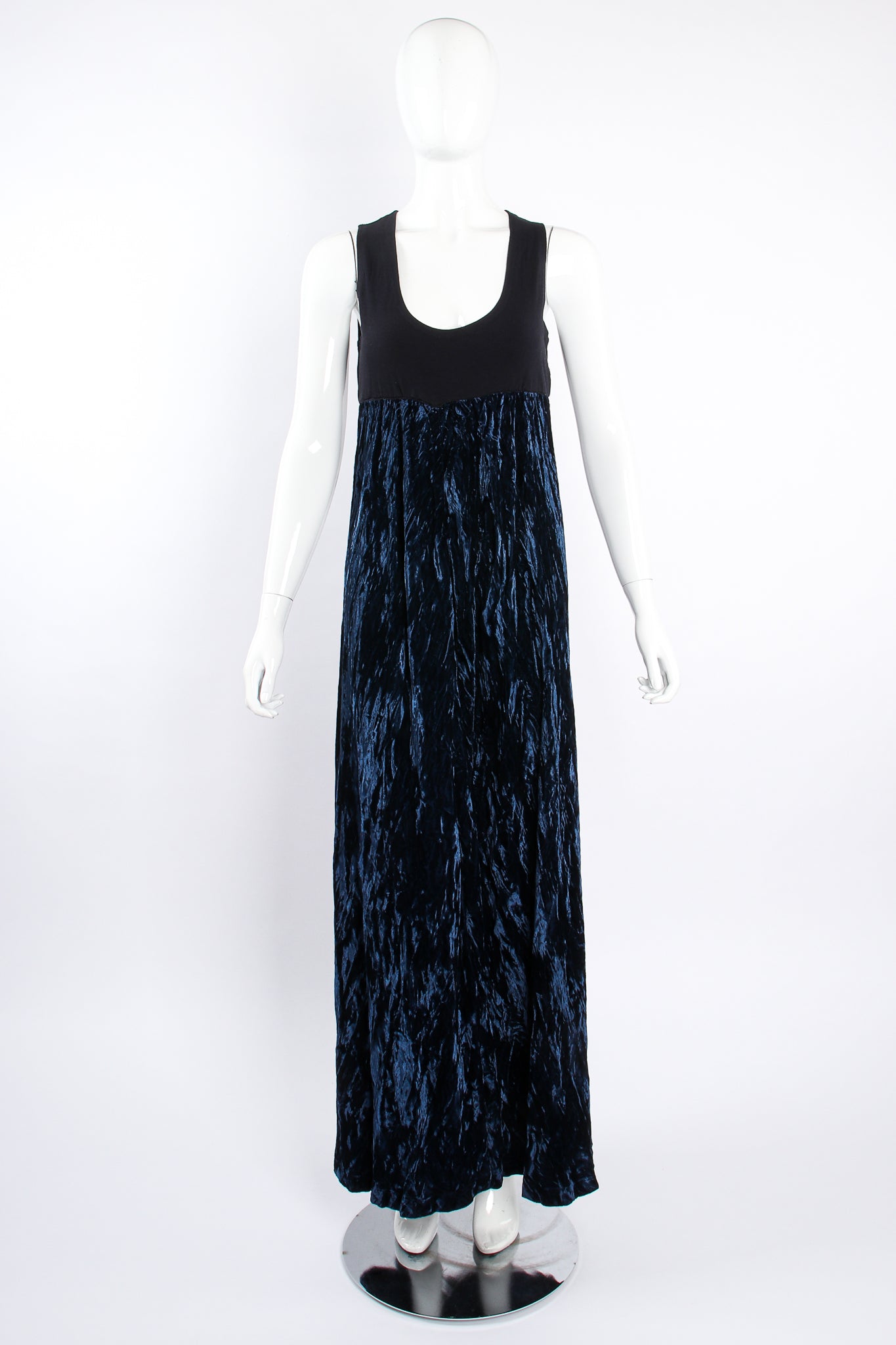 Vintage Morgane Le Fay Crushed Velvet Dress Set on Mannequin front at Recess Los Angeles