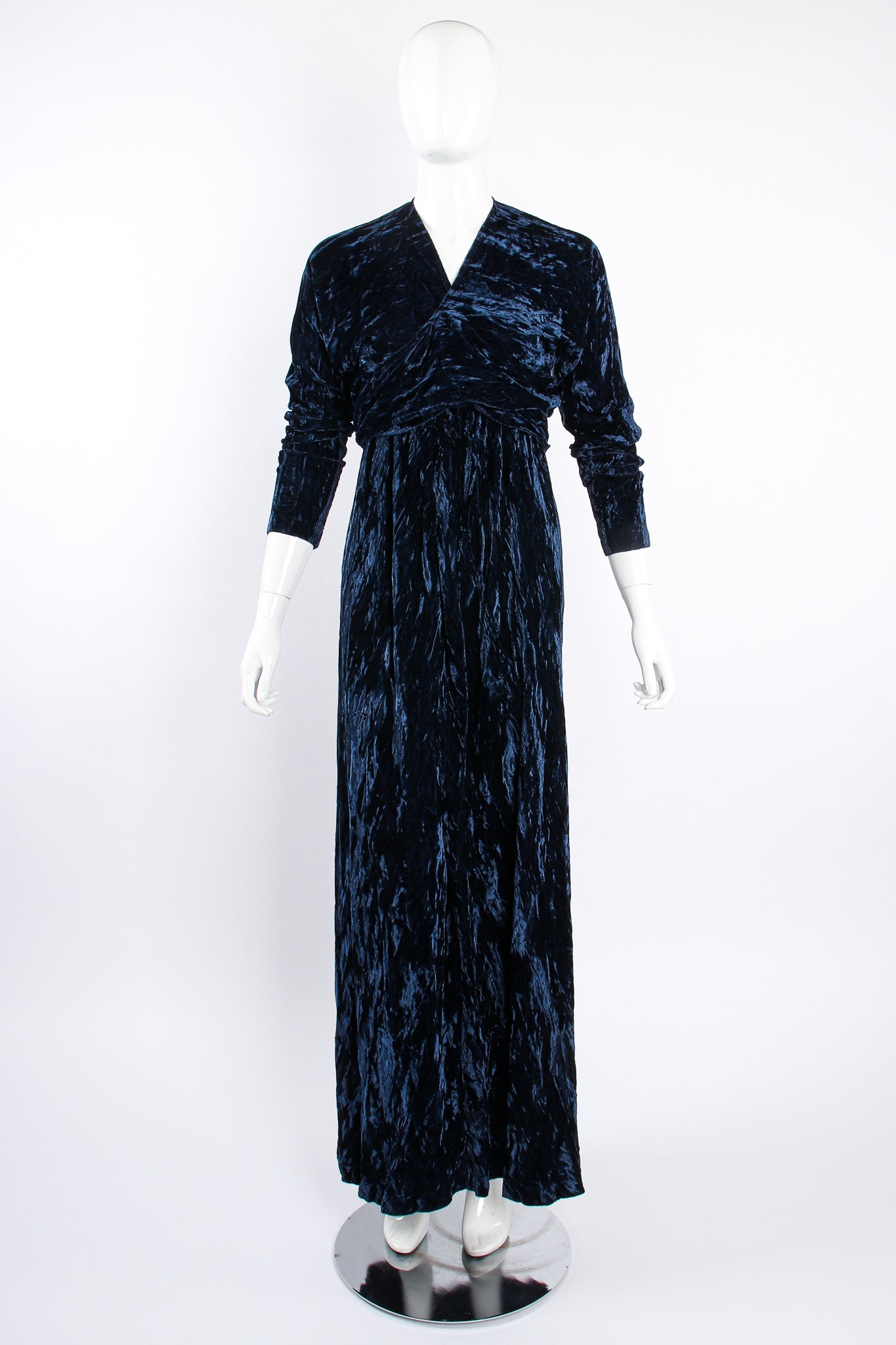 Vintage Morgane Le Fay Crushed Velvet Top & Dress Set on Mannequin front at Recess Los Angeles