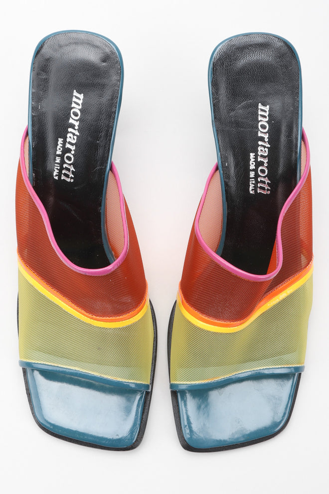 Recess Los Angeles Vintage Mortarotti Rainbow Mesh Mule Slide Sandals