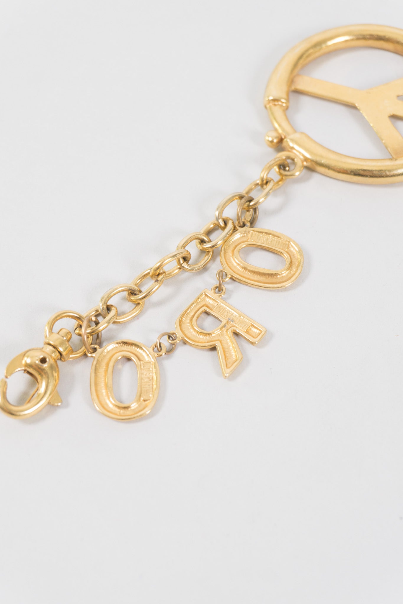 Moschino Peace Love Oro Belt Accessory Chain